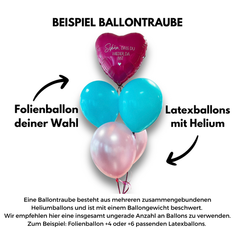 Personalisiertes Folienherz XL | mit individuellem Druck | ca. 56cm Durchmesser