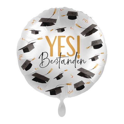 Folienballon Bachelor | Yes Bestanden! | ca. 45cm Durchmesser
