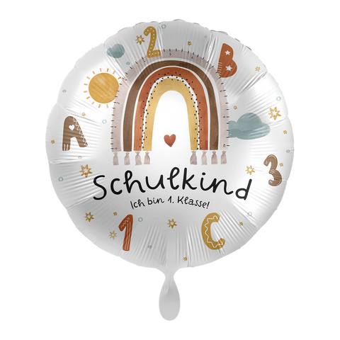 Folienballon Einschulung | Schulkind 1.Klasse | ca. 45cm Durchmesser