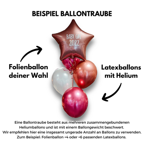 Personalisierter Folienballon Stern | mit individuellem Druck | ca. 45cm Durchmesser