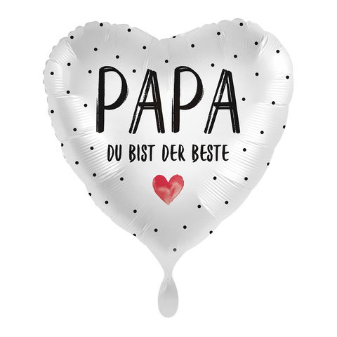 Folienballon Vatertag | Papa Du bist der Beste | ca. 45cm | inkl. Heliumfüllung