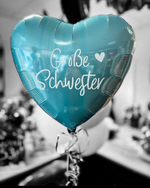 Personalisiertes Folienherz L | mit individuellem Druck | ca. 45cm Durchmesser