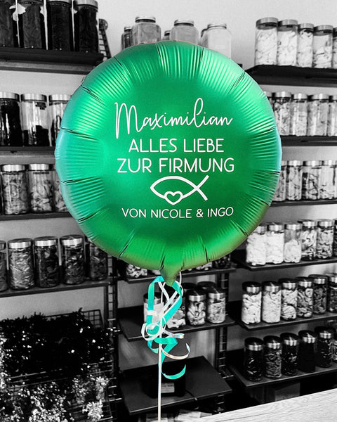 Personalisierter Folienballon rund | mit individuellem Druck | ca. 45cm Durchmesser