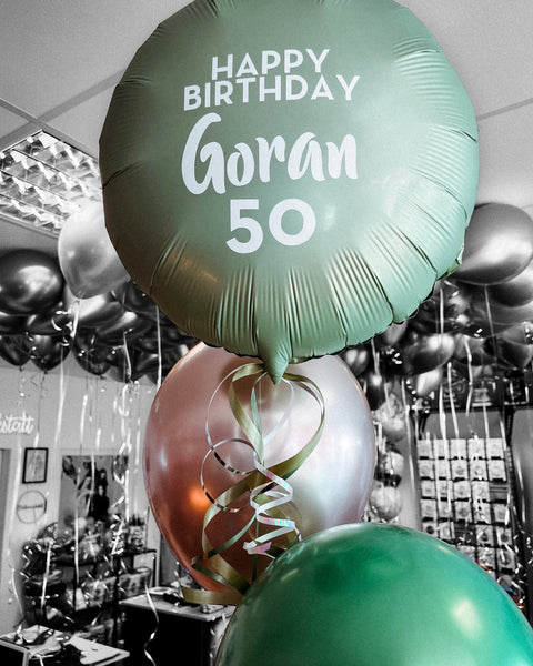 Personalisierter Folienballon rund | mit individuellem Druck | ca. 45cm Durchmesser