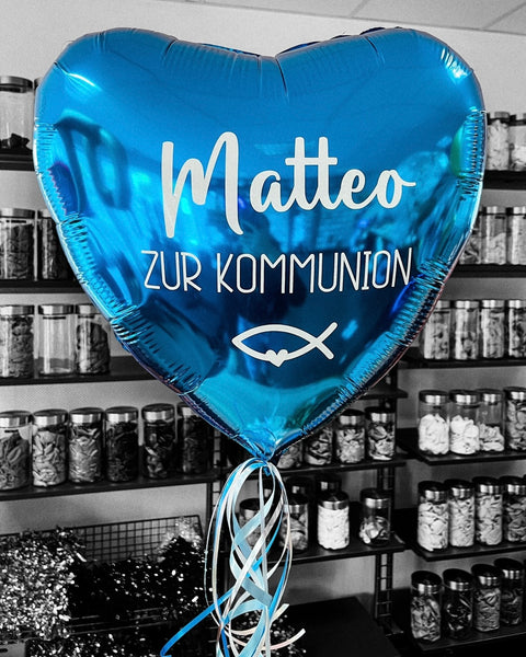 Personalisiertes Folienherz XXL | mit individuellem Druck | ca. 91cm Durchmesser