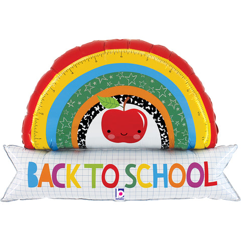 Folienballon Einschulung XXL | Back to school | ca. 89cm Durchmesser