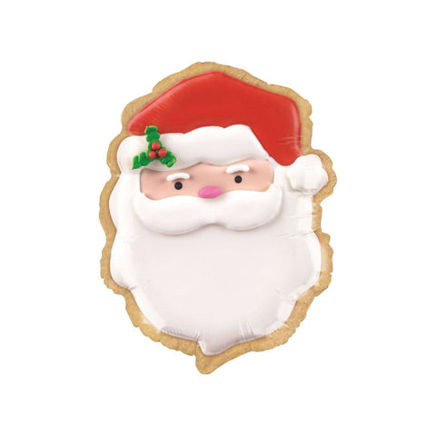 Folienballon Weihnachten | Santa Cookie | 61cm | inkl. Heliumfüllung