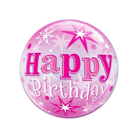 BUBBLE BALLON transparent HAPPY BIRTHDAY | gefüllt mit Ballons & Konfetti in Wunschfarben | inkl. Helium und Gewicht