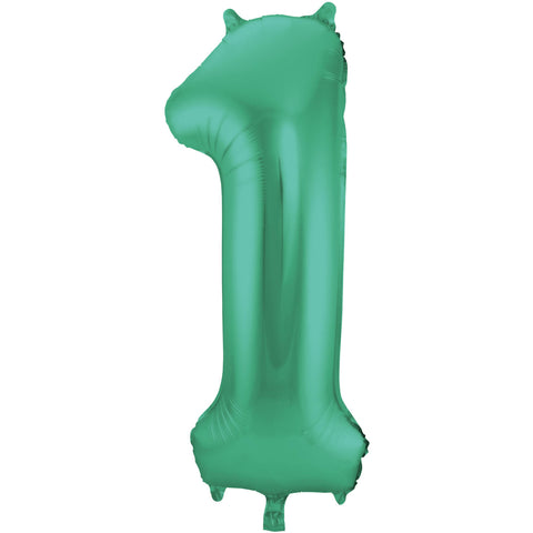 Folienzahlen 0-9 in grün matt | ca. 86cm | inkl. Heliumfüllung