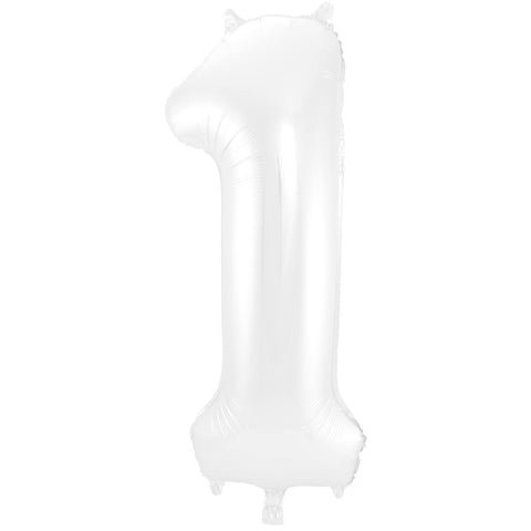 Folienzahlen 0-9 in weiß matt | ca. 86cm | inkl. Heliumfüllung