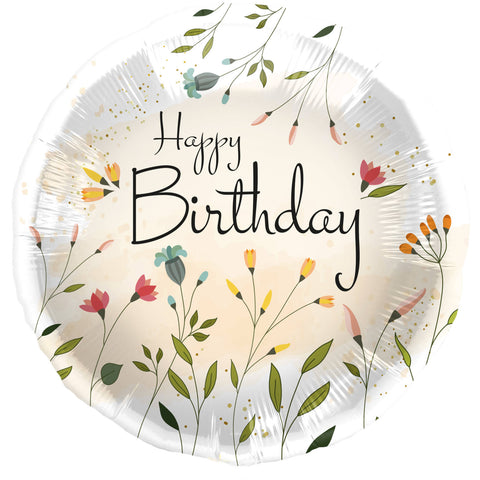Folienballon zum Geburtstag | Happy Birthday | 45cm | inkl. Heliumfüllung