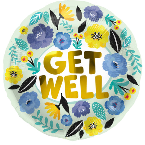Folienballon Genesung | Gute Besserung | Get well | ca. 45cm | inkl. Heliumfüllung