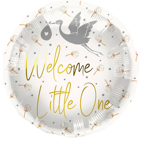 Folienballon zur Geburt | Baby | welcome little one | ca. 45cm | inkl. Heliumfüllung