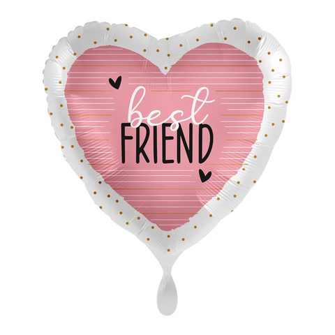 Folienballon Liebe & Valentinstag | Best Friend | Beste Freundin | ca. 45cm | inkl. Heliumfüllung