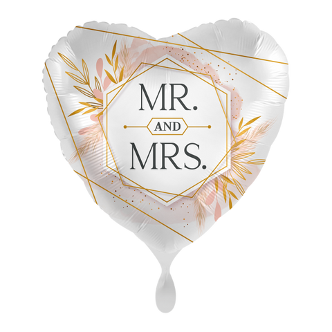Folienballon Hochzeit | MR and MRS | ca. 45cm | inkl. Heliumfülllung