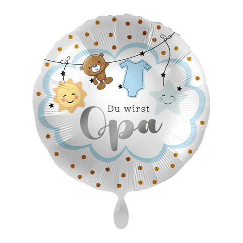 Folienballon zur Babyverkündung | Du wirst Opa | inkl. Heliumfüllung