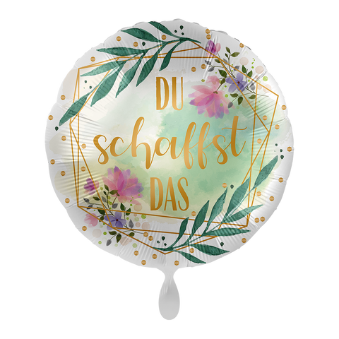 Folienballon Anlass | Du schaffst das | ca. 45cm | inkl. Heliumfüllung