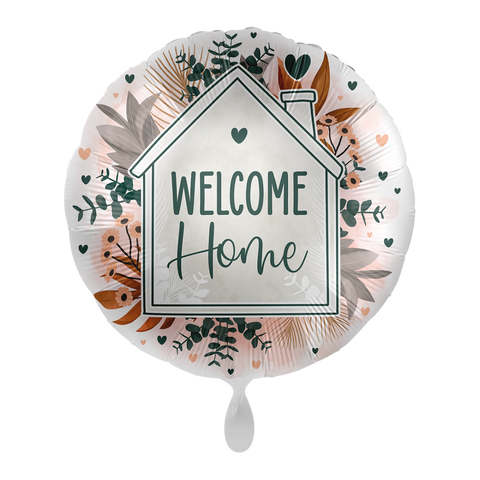 Folienballon Einzug, Umzug, Rückkehr | Willkommen Zuhause | Welcome Home | ca. 45cm | inkl. Heliumfüllung