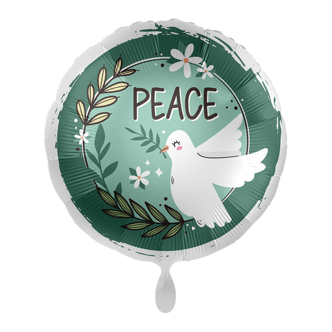 Folienballon Peace | Friedenstaube | ca. 45cm | inkl. Heliumfüllung