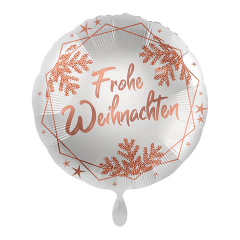 Folienballon Weihnachten | Frohe Weihnachten | rund | 45cm | inkl. Heliumfüllung