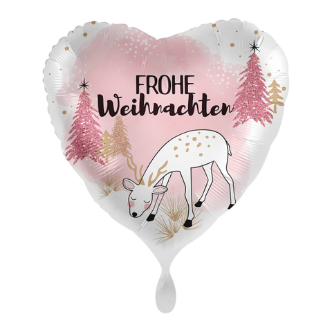 Folienballon Weihnachten | Frohe Weihnachten | 45cm | inkl. Heliumfüllung