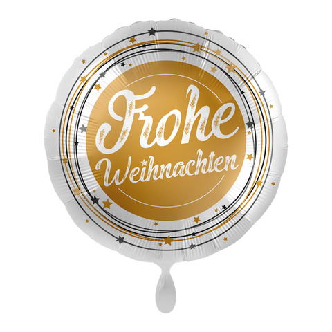Folienballon Weihnachten | Frohe Weihnachten | rund | 45cm | inkl. Heliumfüllung