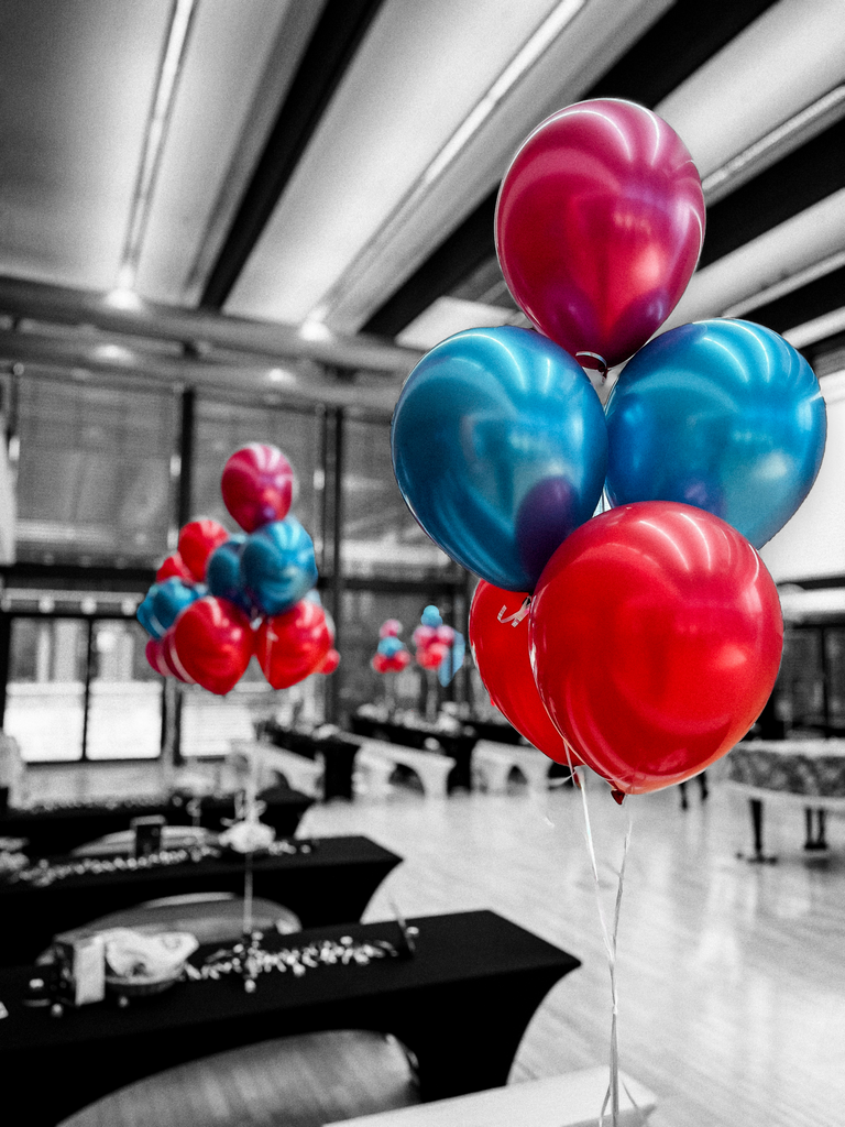 Ballondekorationen mit Helium