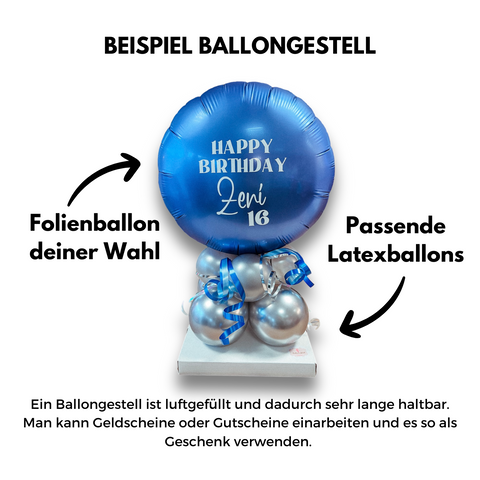 Personalisierter Folienballon rund | mit individuellem Druck | ca. 45cm Durchmesser