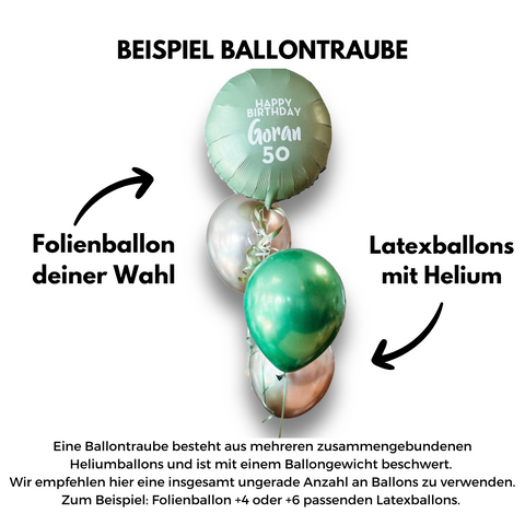 Personalisierter Folienballon rund | mit individuellem Druck | ca. 45cm Durchmesser
