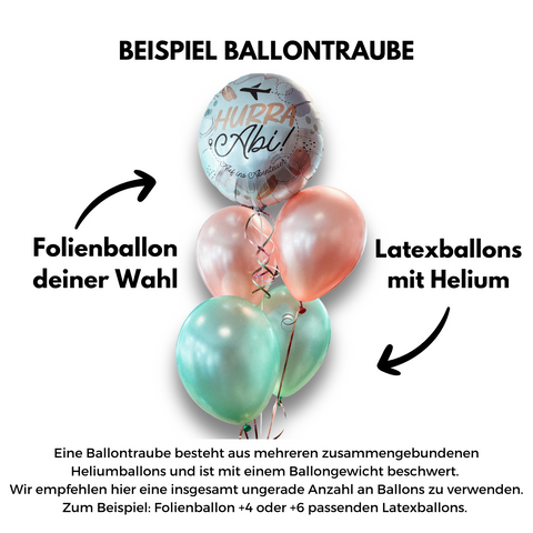 Folienballon Prüfung | Yeah Geschafft! | ca. 45cm Durchmesser