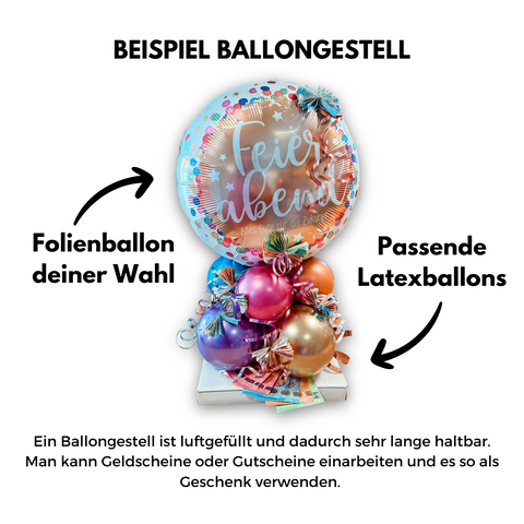 Folienballon Prüfung | Sei stolz - lass dich feiern - auf Dich! | ca. 45cm Durchmesser