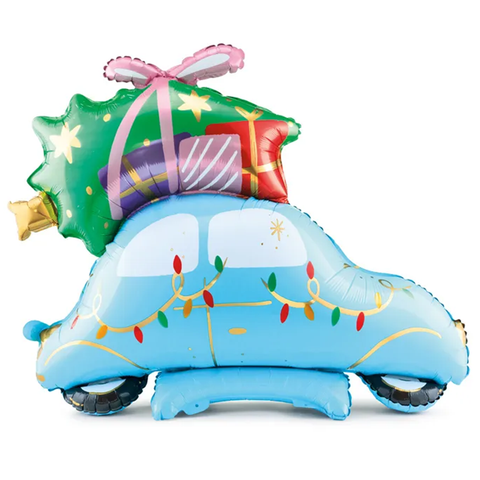 Folienballon Weihnachten | Christmas Car | Auto | 107cm | luftgefüllt zum Hinstellen