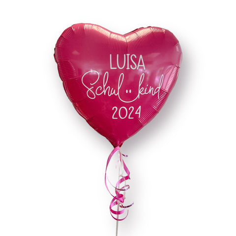 Folienballon Einschulung personalisierbar | Schulkind 2024 + Name | ca. 45cm Durchmesser