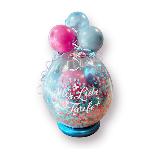 Geschenkballon zur Taufe | Alles Liebe zur Taufe | ca. 55cm | in Wunschfarben