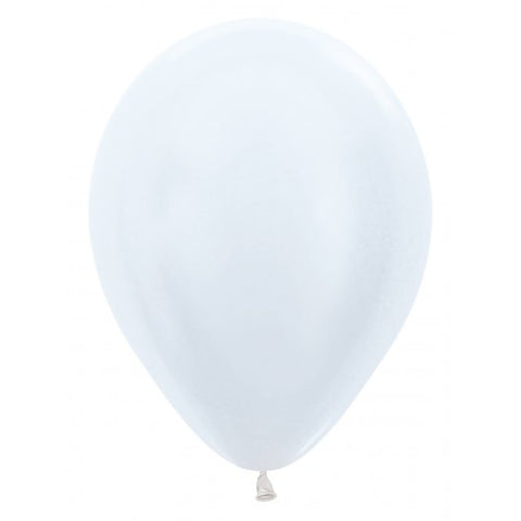 Latexballon weiß schimmernd | pearl white | 30cm | inkl. Helium