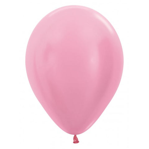 Latexballon rosa schimmernd | pearl rosa | 30cm | inkl. Helium