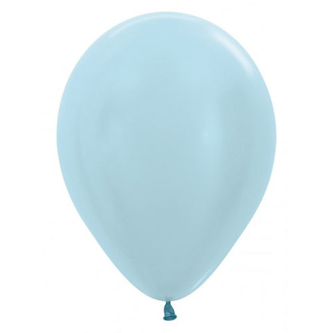 Latexballon hellblau schimmernd | pearl light blue | 30cm | inkl. Helium