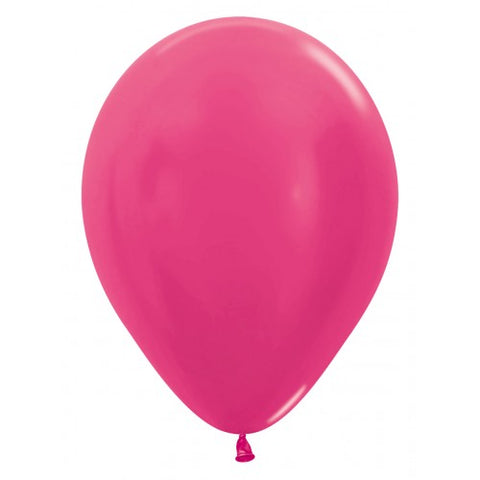 Latexballon pink schimmernd | metallic pink | 30cm | inkl. Helium