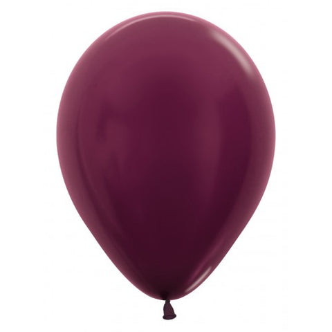 Latexballon weinrot schimmernd | metallic burgundy | 30cm | inkl. Helium