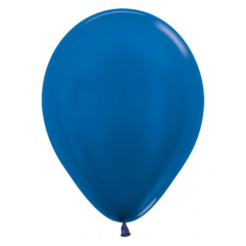 Latexballon dunkelblau schimmernd | metallic blue | 30cm | inkl. Helium