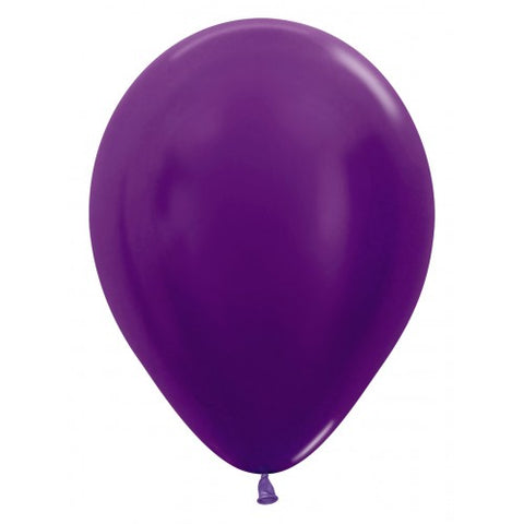Latexballon violett schimmernd | metallic violet | 30cm | inkl. Helium
