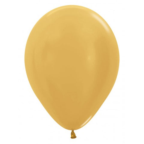 Latexballon gelbgold schimmernd | metallic gold | 30cm | inkl. Helium
