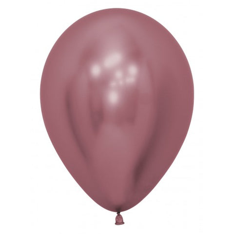 Latexballon chrom mauve | stark glänzend | 30cm | inkl. Helium