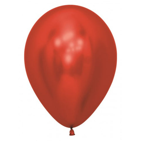 Latexballon chrom rot | stark glänzend | 30cm | inkl. Helium