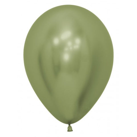Latexballon chrom grün | stark glänzend | 30cm | inkl. Helium