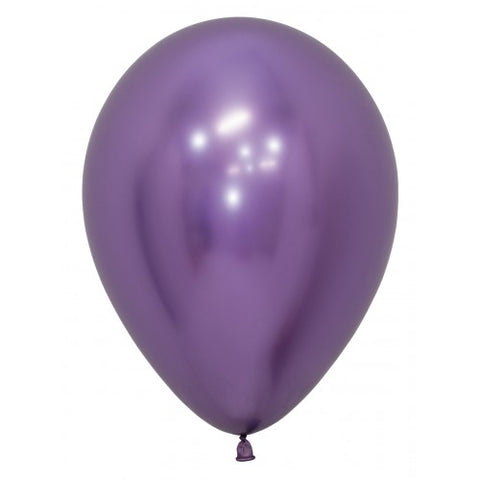 Latexballon chrom violett | stark glänzend | 30cm | inkl. Helium