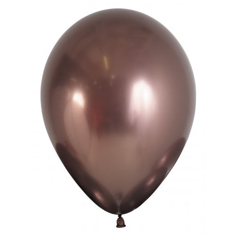 Latexballon chrom truffle | stark glänzend | 30cm | inkl. Helium