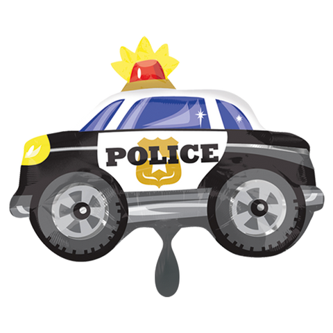 Folienballon Figur & Form | Polizei | Polizeiauto | Auto | ca. 60cm | inkl. Heliumfüllung