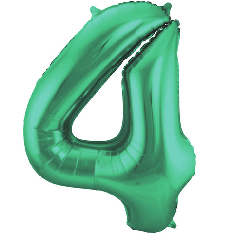 Folienzahlen 0-9 in grün matt | ca. 86cm | inkl. Heliumfüllung