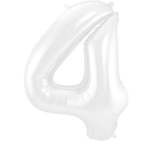 Folienzahlen 0-9 in weiß matt | ca. 86cm | inkl. Heliumfüllung
